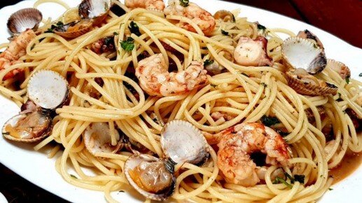 Espaguettis fruti di mare restaurante Capri en Palamós Espaguettis fruti di mare restaurante Capri en Palamós