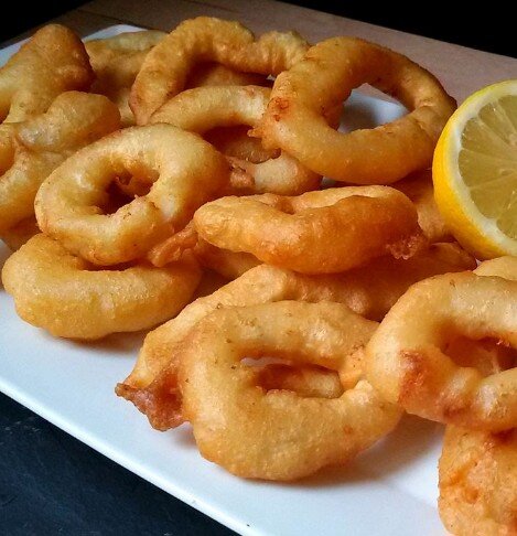 Calamares a la romana en Palamós Calamares a la romana en Palamós